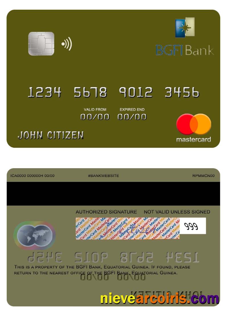 Equatorial Guinea BGFI Bank mastercard